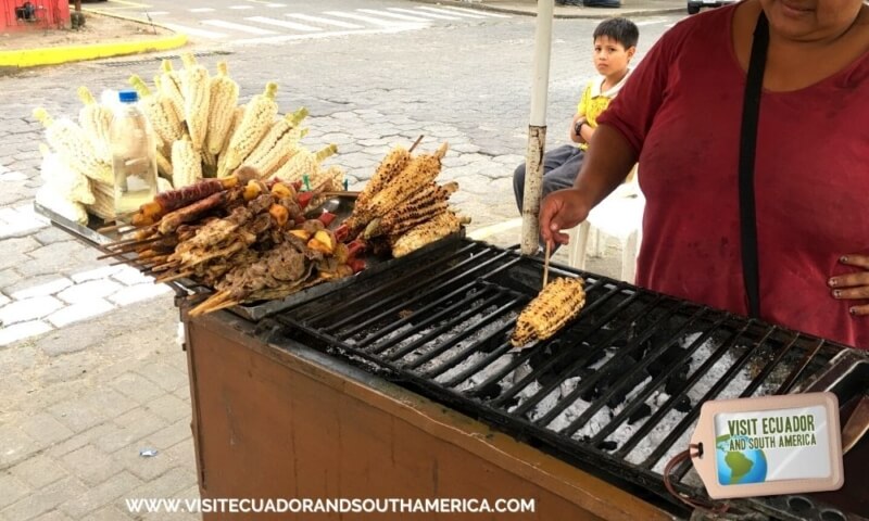 Ecuadorian Street Food Carne En Palito Chuzos Or Pinchos 9291