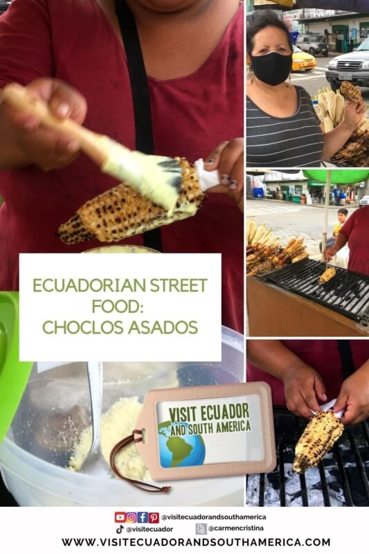 Ecuadorian Street Food choclos asados choclo con queso