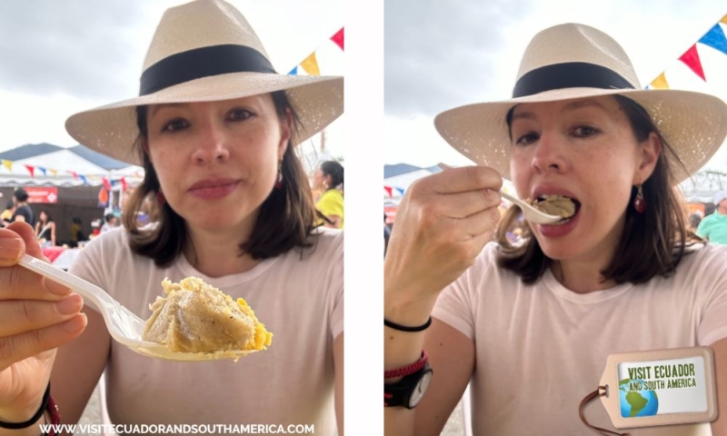 traditional chigüil or chibil from Guaranda Ecuador street food