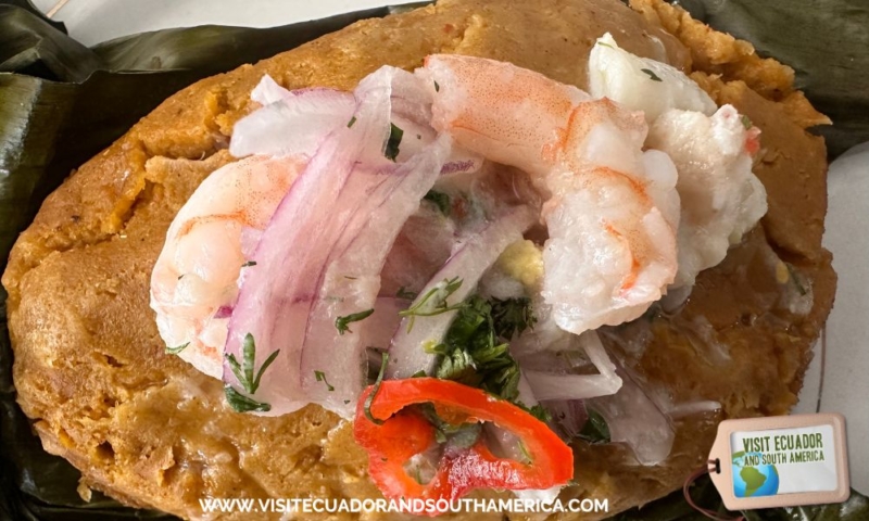 Traditional Ecuadorian bollo de pescado 